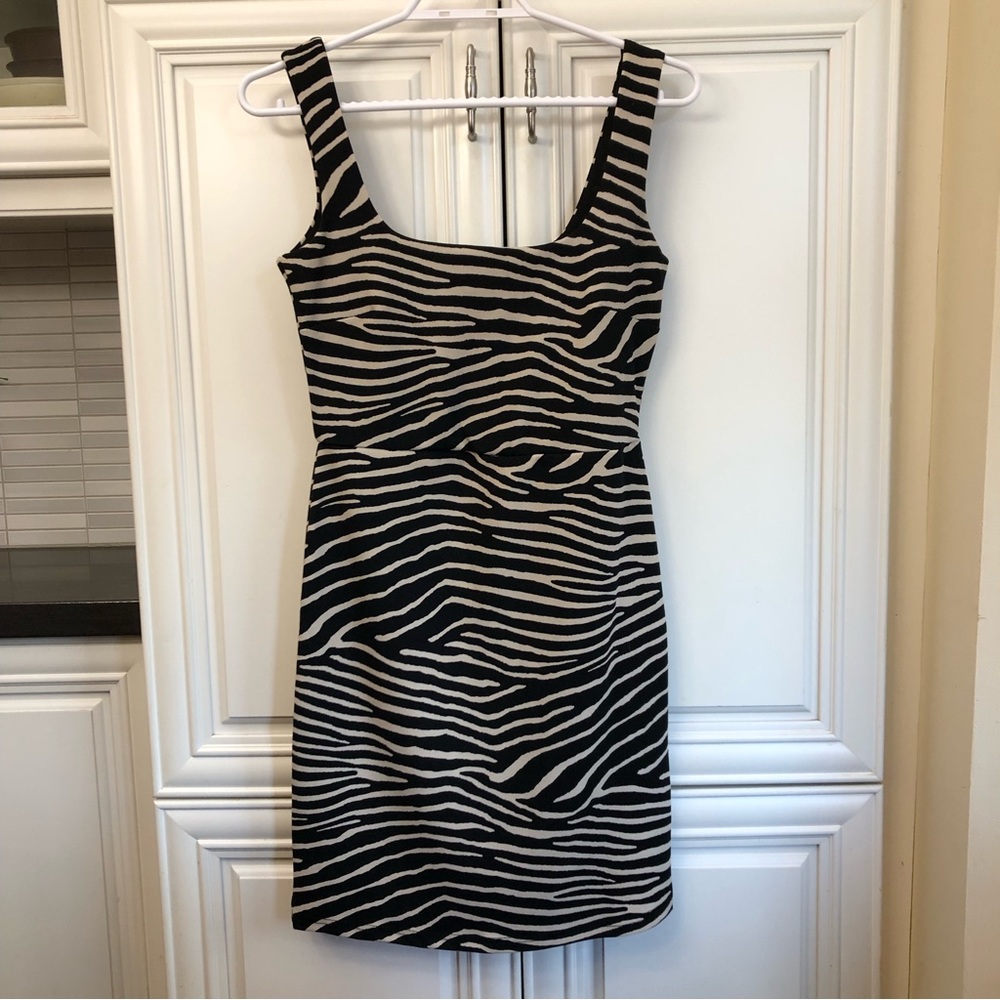 H&M womenโs zebra print dress